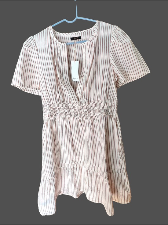 Quince Dresses & Skirts - New with tags Quince 100% Organic Cotton Poplin Tiered Mini Dress.